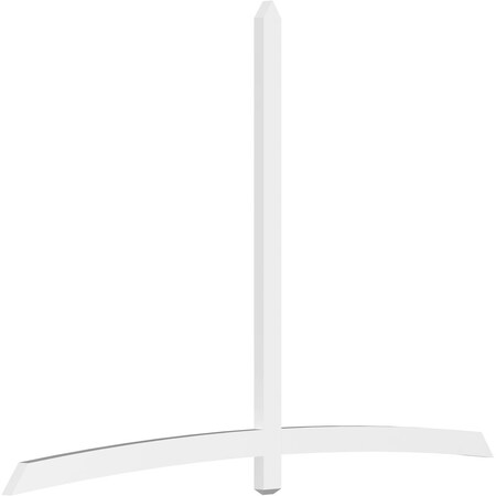Ekena Millwork Bellingham Architectural Grade PVC Gable Bracket, 108"W x 72"H x 2"D x 4"F, 16/12 Pitch GBP108X72X0204BEL00